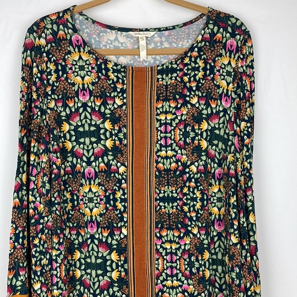 Matilda Jane Balloon sleeve floral tunic top Pumpkin Patch - Picture 2 of 7